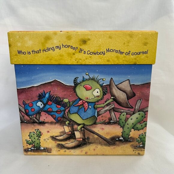 Little Monsters Nesting Boxes Decorative Set Rustic Whimsical Art Set of 5 - Picture 16 of 16
